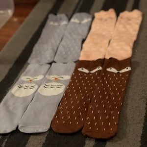 Very cute animal style set of four pairs of socks